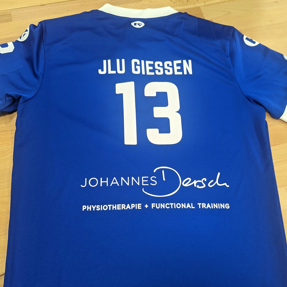 blaues Trikot Rückseite